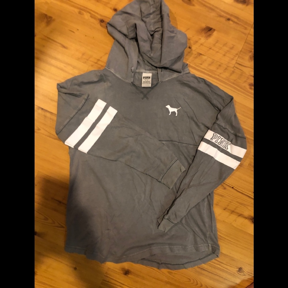 Pink by VS  long sleeve hooded T-shirt